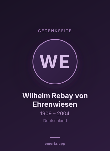 Gedenkportrait von Wilhelm Rebay von Ehrenwiesen