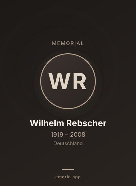 Memorial portrait of Wilhelm Rebscher