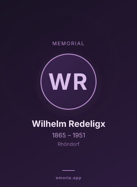 Memorial portrait of Wilhelm Redeligx