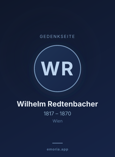 Gedenkportrait von Wilhelm Redtenbacher