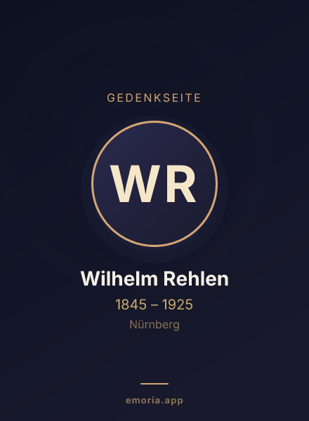 Gedenkportrait von Wilhelm Rehlen