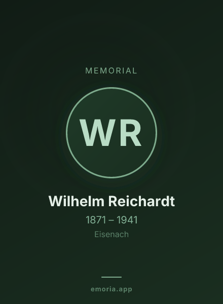 Memorial portrait of Wilhelm Reichardt