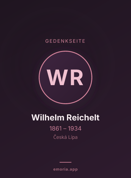 Gedenkportrait von Wilhelm Reichelt