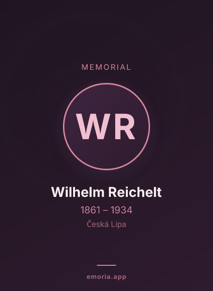 Memorial portrait of Wilhelm Reichelt