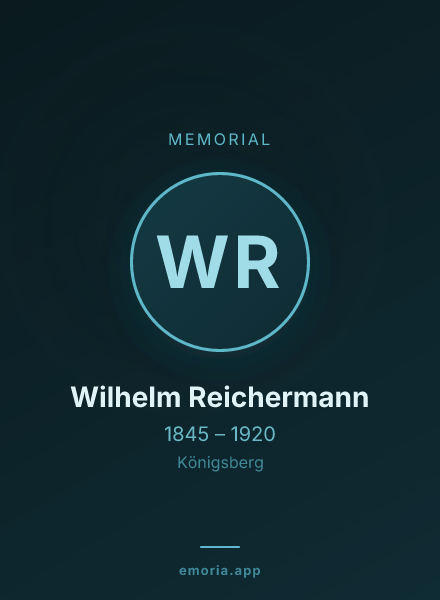 Memorial portrait of Wilhelm Reichermann