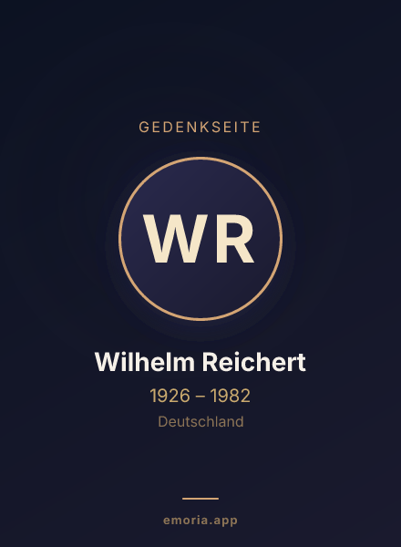 Gedenkportrait von Wilhelm Reichert