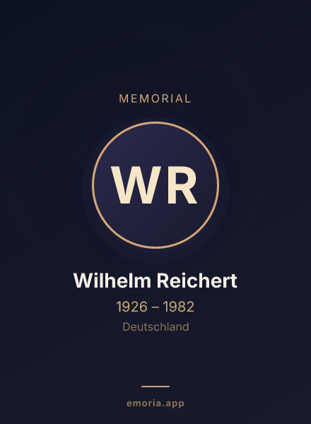 Memorial portrait of Wilhelm Reichert