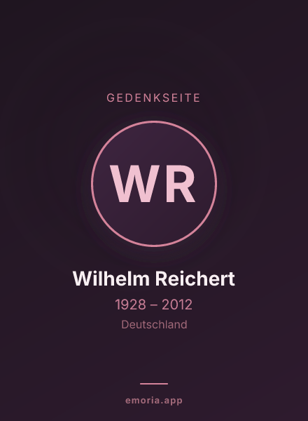 Gedenkportrait von Wilhelm Reichert