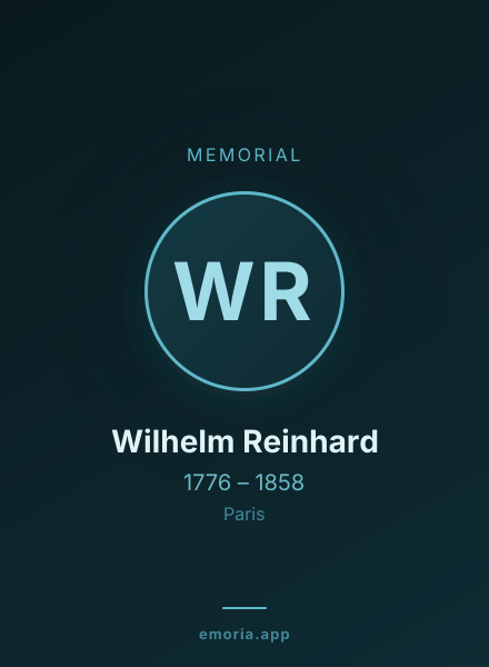 Memorial portrait of Wilhelm Reinhard