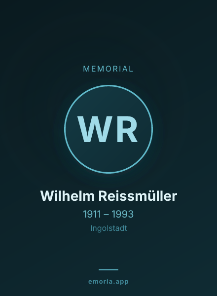 Memorial portrait of Wilhelm Reissmüller