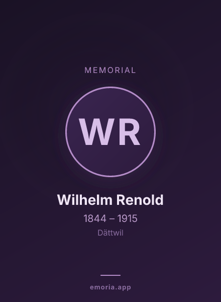 Memorial portrait of Wilhelm Renold