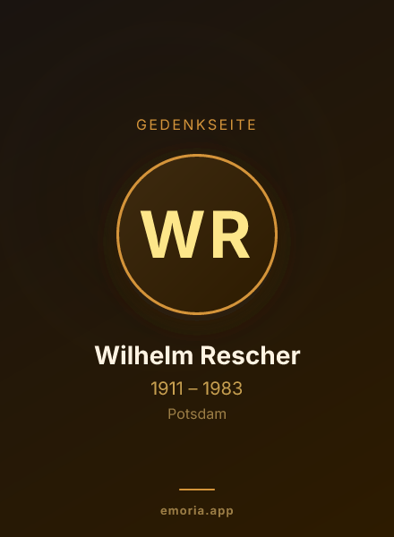 Gedenkportrait von Wilhelm Rescher