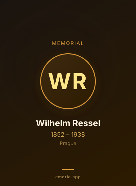 Memorial portrait of Wilhelm Ressel
