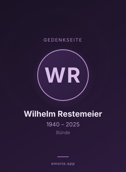 Gedenkportrait von Wilhelm Restemeier