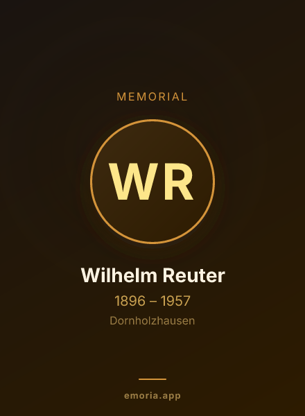 Memorial portrait of Wilhelm Reuter