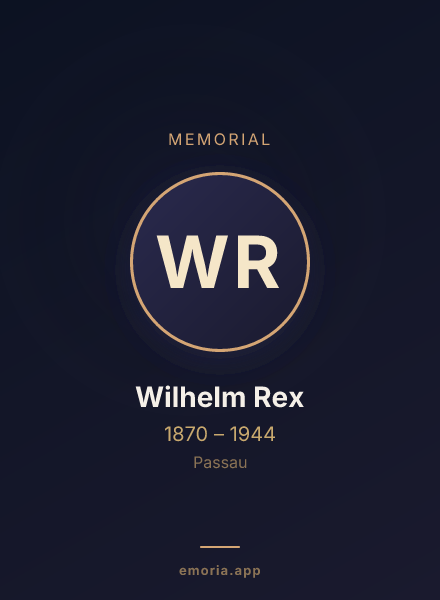 Memorial portrait of Wilhelm Rex