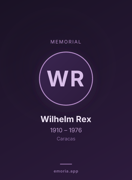 Memorial portrait of Wilhelm Rex