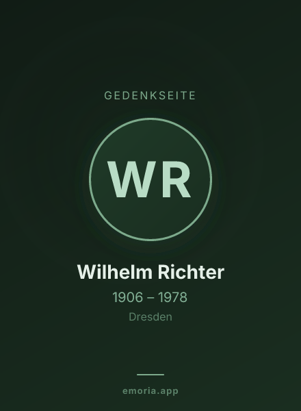 Gedenkportrait von Wilhelm Richter