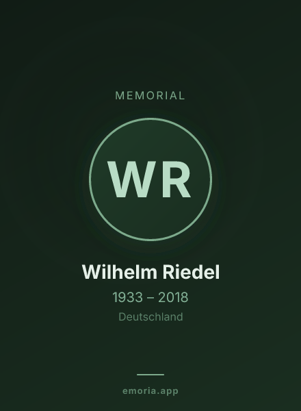 Memorial portrait of Wilhelm Riedel