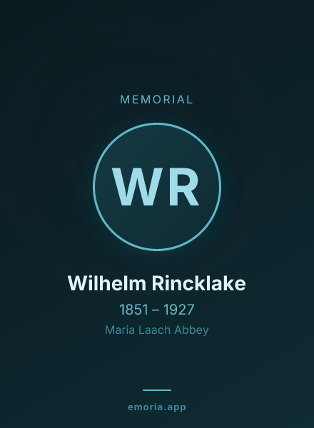Memorial portrait of Wilhelm Rincklake
