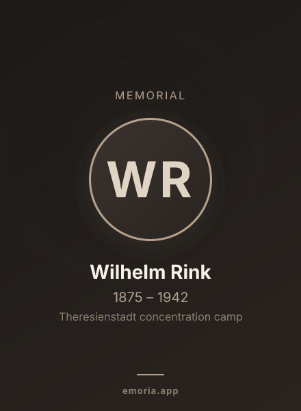 Memorial portrait of Wilhelm Rink