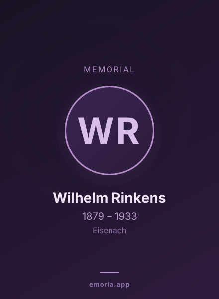 Memorial portrait of Wilhelm Rinkens