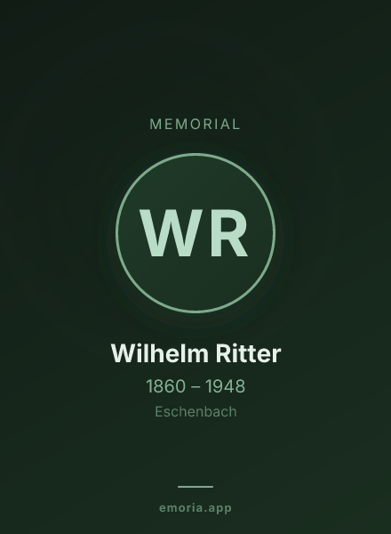 Memorial portrait of Wilhelm Ritter