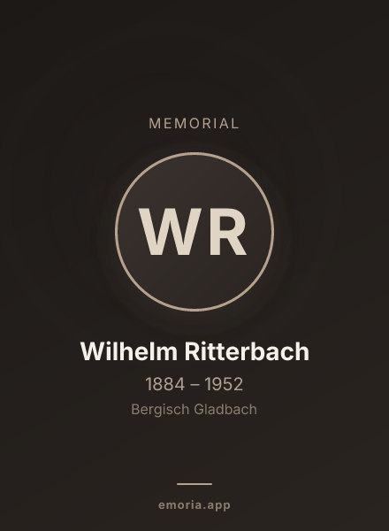 Memorial portrait of Wilhelm Ritterbach