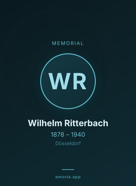 Memorial portrait of Wilhelm Ritterbach
