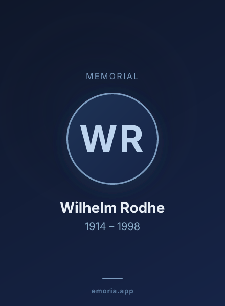 Memorial portrait of Wilhelm Rodhe