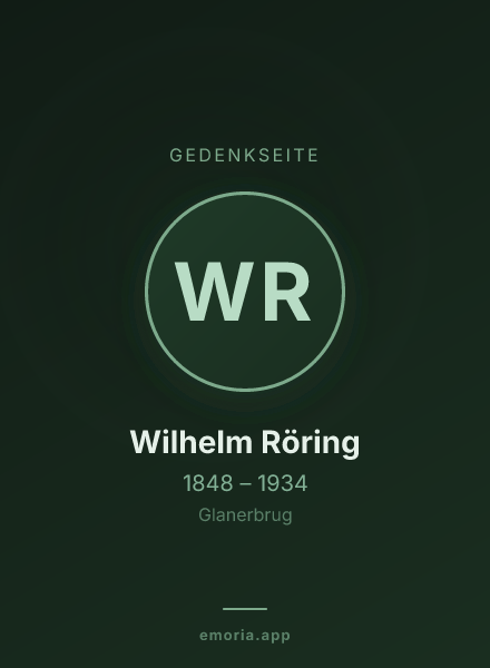 Gedenkportrait von Wilhelm Röring