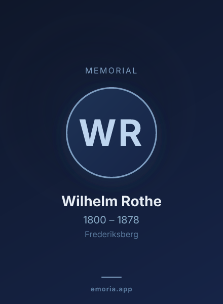 Memorial portrait of Wilhelm Rothe