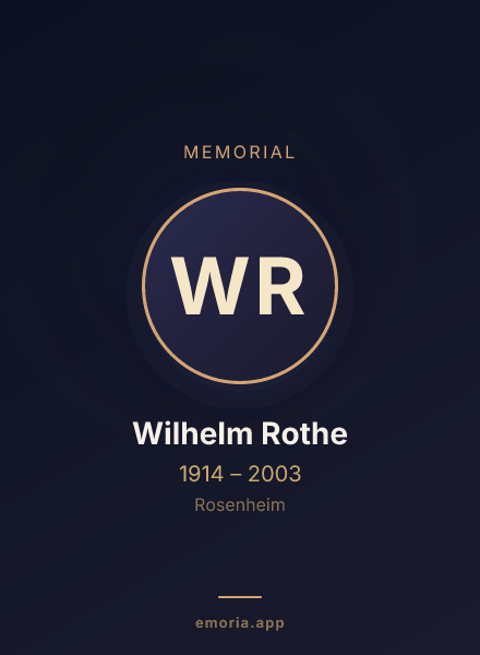 Memorial portrait of Wilhelm Rothe