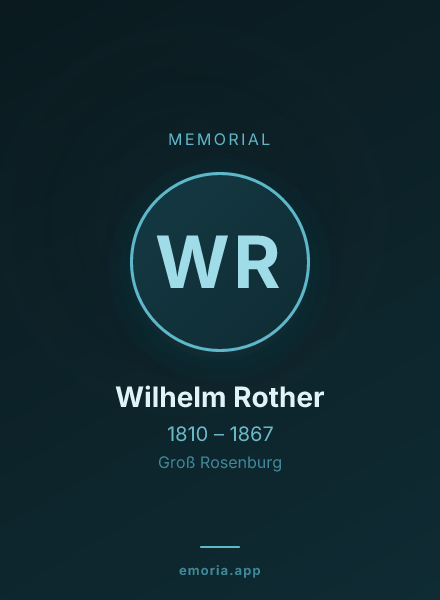 Memorial portrait of Wilhelm Rother