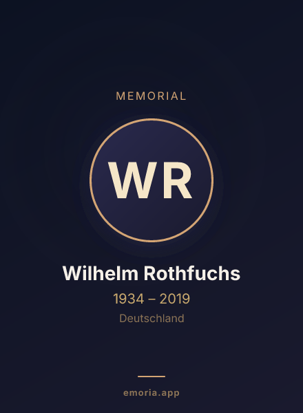 Memorial portrait of Wilhelm Rothfuchs