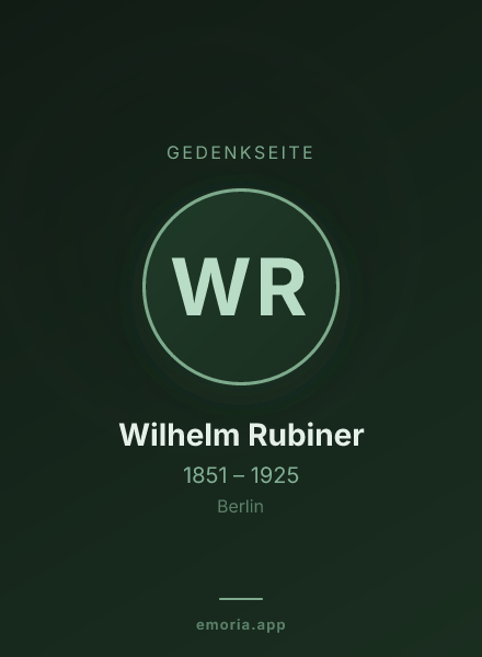Gedenkportrait von Wilhelm Rubiner
