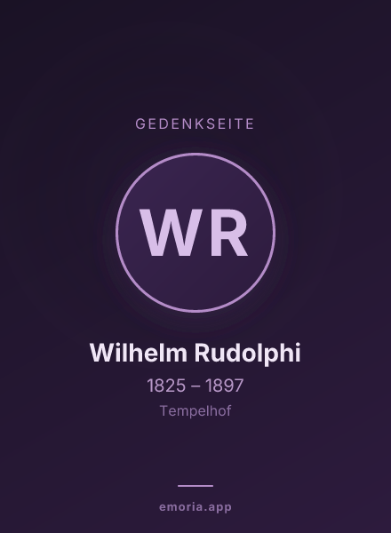 Gedenkportrait von Wilhelm Rudolphi