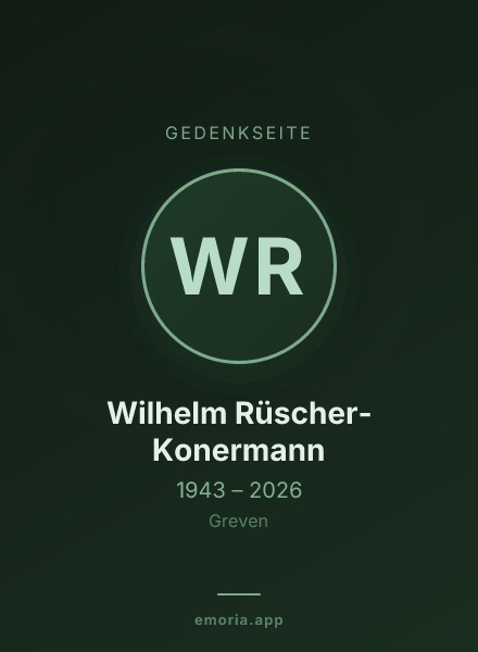 Gedenkportrait von Wilhelm Rüscher-Konermann