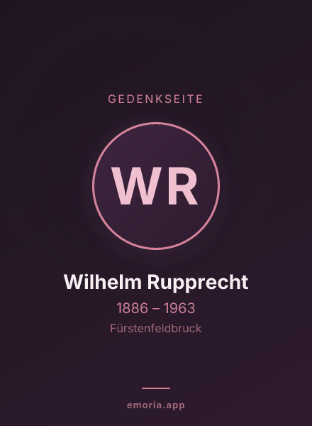 Gedenkportrait von Wilhelm Rupprecht