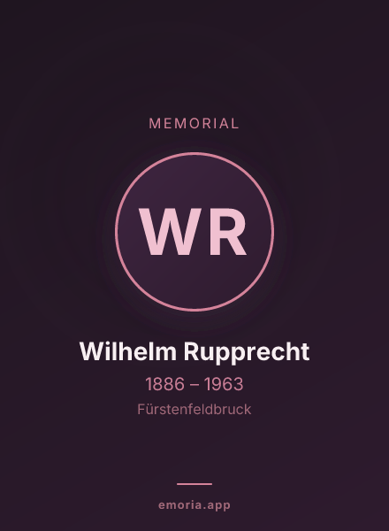 Memorial portrait of Wilhelm Rupprecht