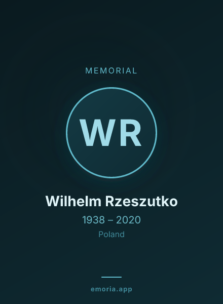 Memorial portrait of Wilhelm Rzeszutko
