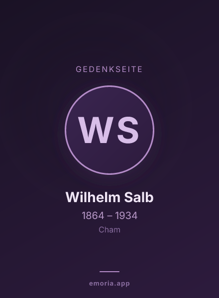 Gedenkportrait von Wilhelm Salb