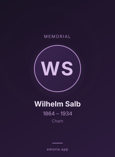 Memorial portrait of Wilhelm Salb