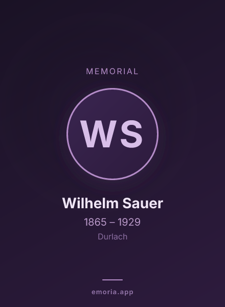 Memorial portrait of Wilhelm Sauer
