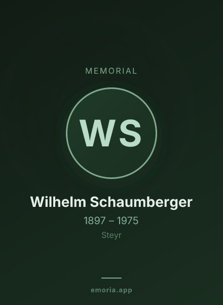 Memorial portrait of Wilhelm Schaumberger