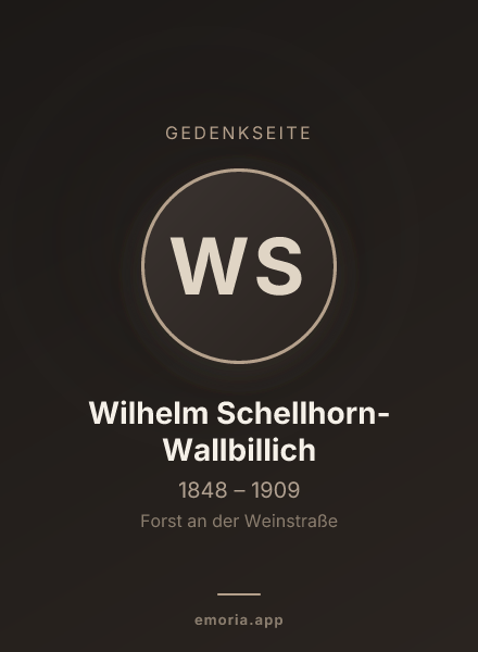 Gedenkportrait von Wilhelm Schellhorn-Wallbillich