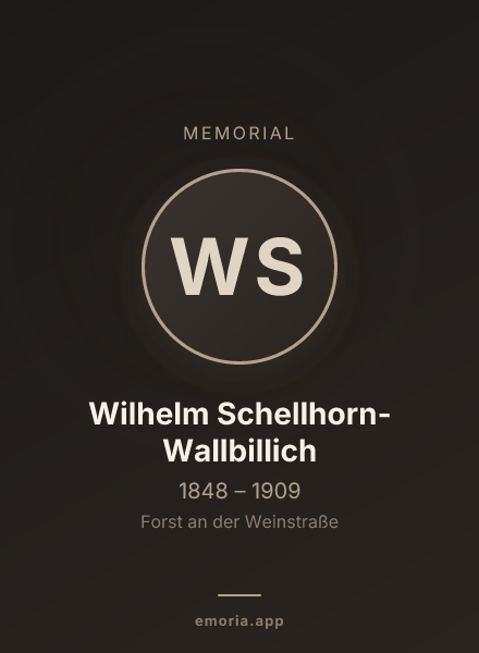 Memorial portrait of Wilhelm Schellhorn-Wallbillich
