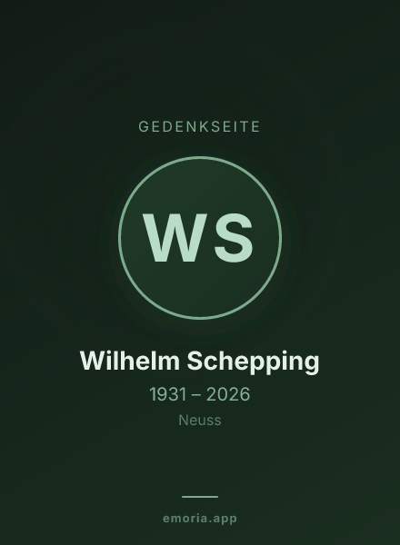 Gedenkportrait von Wilhelm Schepping