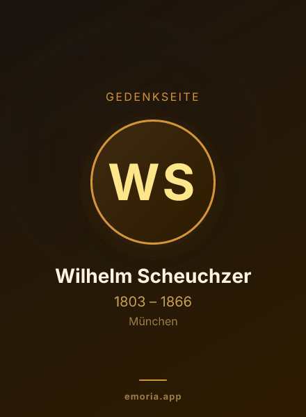 Gedenkportrait von Wilhelm Scheuchzer