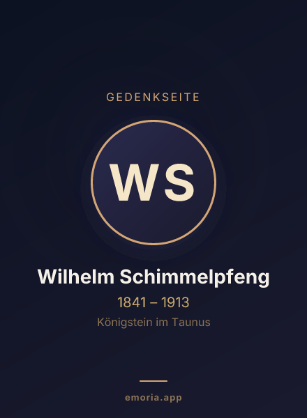 Gedenkportrait von Wilhelm Schimmelpfeng